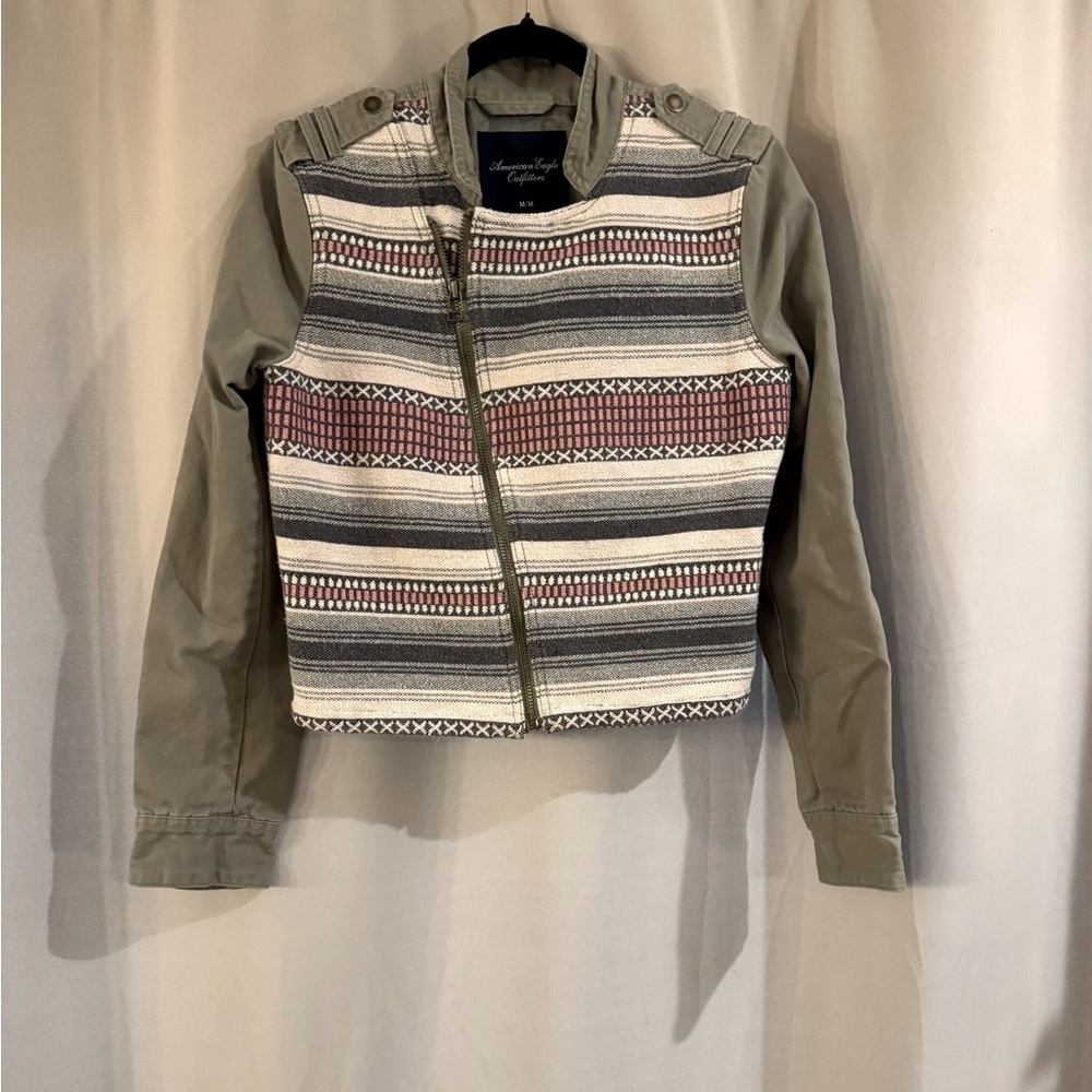 Women’s American Eagle Cropped  Multi-Color Jacket